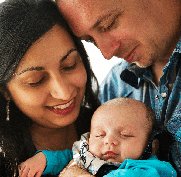 couple with baby